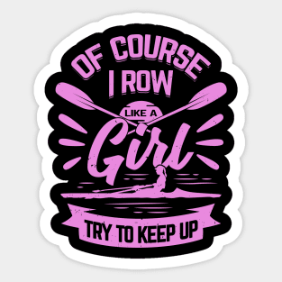 Rowing Girl Rower Gift Sticker